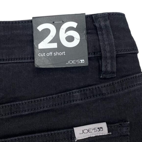 Joe's Jeans Merida Cut Off Denim Short Size 26 In Washed Black - Picture 7 of 9